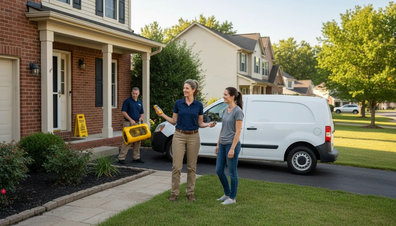 Residential water damage restoration in Bluford, IL